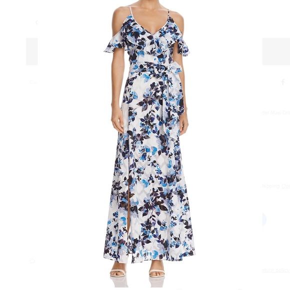 eliza j off the shoulder floral maxi dress